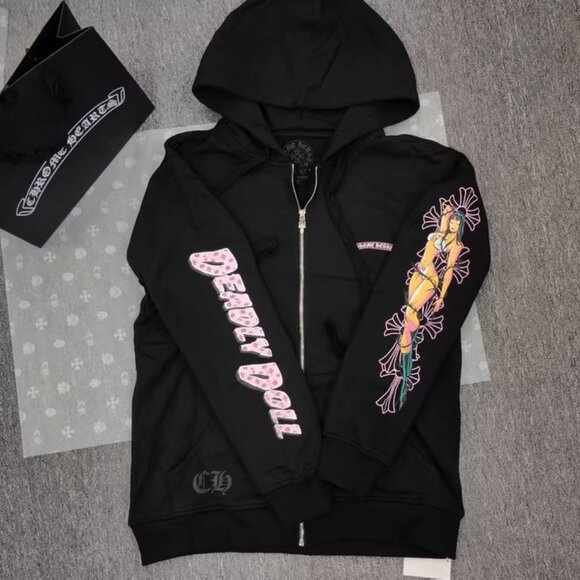 Chrome Hearts Other - Chrome Hearts Black Zip Up Hoodie ✅